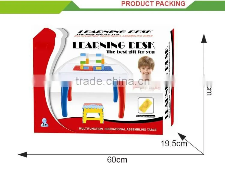 wholesale assembly multi function building blocks children table and chair set toy