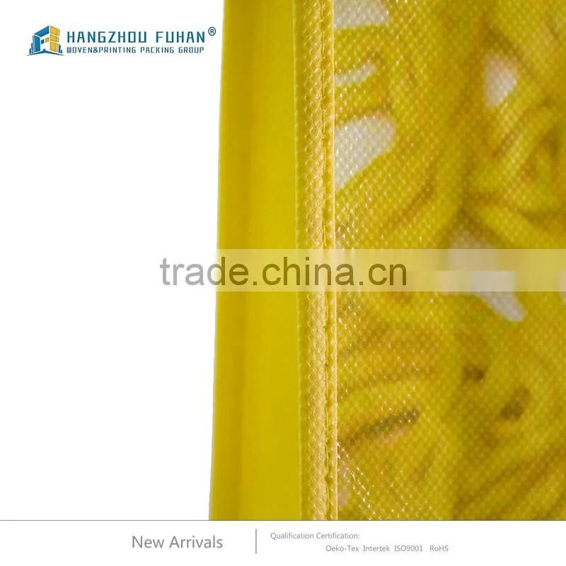 Yellow Logo Printing Woolen Sweater PP Woven Packing Bag