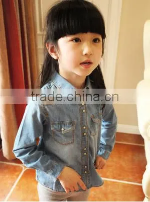 2015 Latest Shirt Designs for boys Short Sleeve Denim Shirts for Boys Cowboy Shirt for Boys
