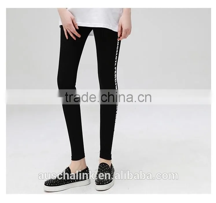 newest wholesale ladies cheap alphabet print cotton pants customized