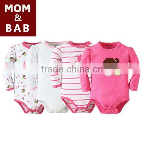 2014 long sleeve baby romper set in-stock children clothing manufacturer in China customized clothing