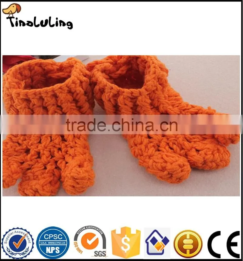 Duck Crochet Quality 3pcs Yellow Outfits Hat+Diaper+Shoes Photographie Props For Newborn Baby Suits