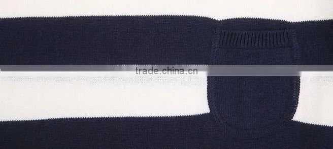 2014 New fashion stripes cable needle loose sweater