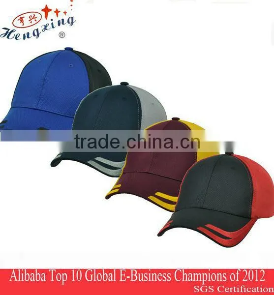 100% cotton blue yellow blank baseball cap