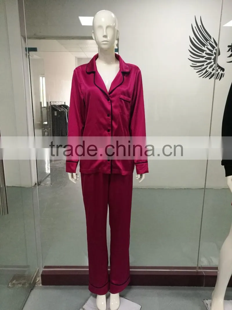 Wholesale new design plus pajamas satin dress blank plain short custom design satin Nighty robes women