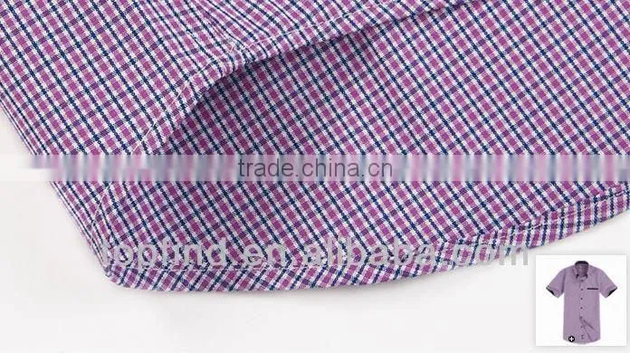 Fashion double button down collar fake pocket short sleeve shirt