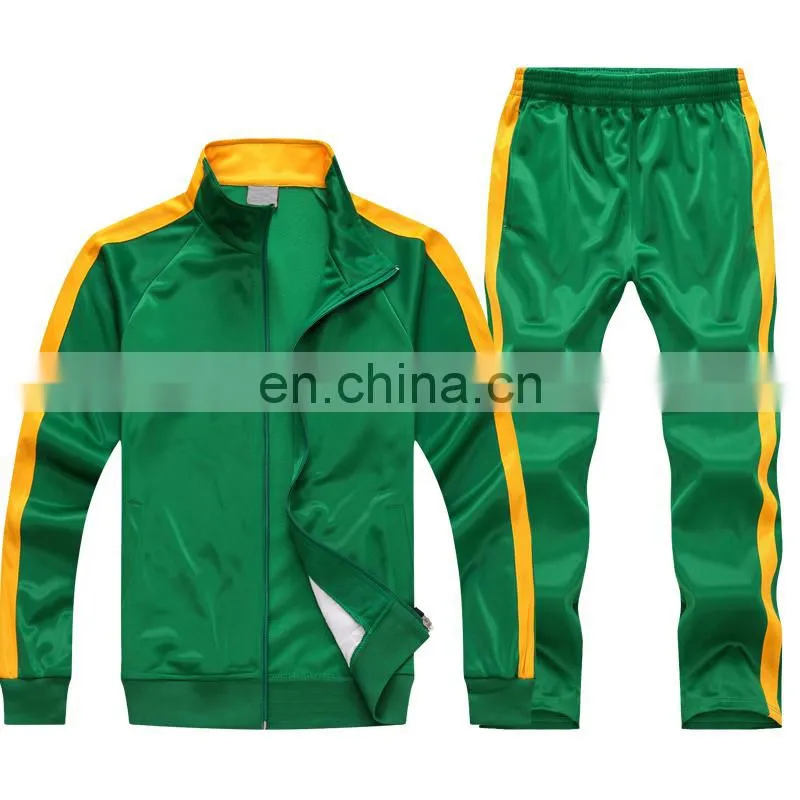 2017 Free Sample Contrast Color Taped Sleeves Tracksuits Bulk