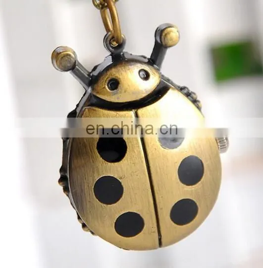 Fashion Reaver with active wings design pocket watch chains necklaces Reaver pendant Quartz Long Chain Watch