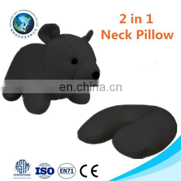 Personalized travel animal neck pillow custom cute plush giraffe toy soft funny neck pillow