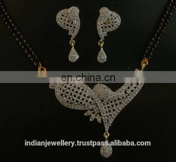 Cubic zircon pendant necklace exporter, wedding pendant necklace manufacturer