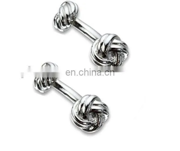 Blank metal Rail Knot Cuff Links