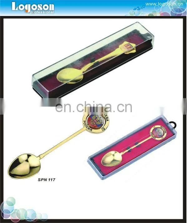 Customzied logo gift box package logo engraved souvenir spoon