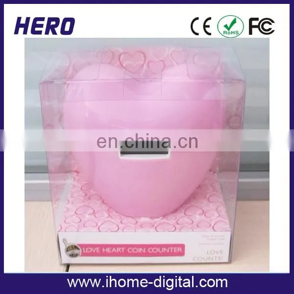 Digital transparent money saving jar custom coin bank for kids made in China