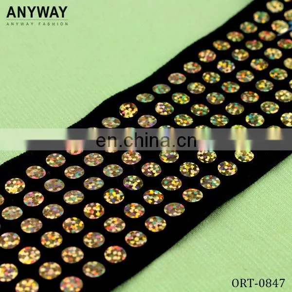 black french lace sequin tape trimming