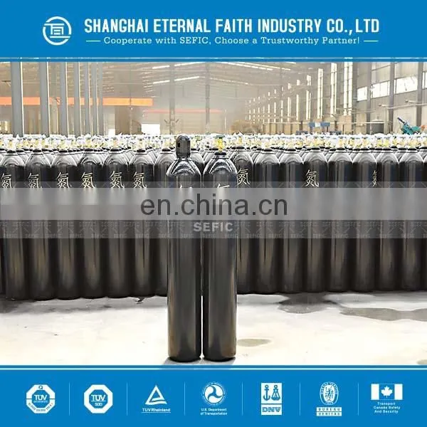 Different Sizes And Colors Chlorine Cylinder Low Price Nitrogen Gas Cylinder Valves Equipped Nitrogen Cylinder