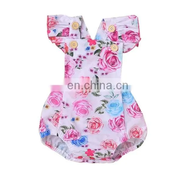 Wholesale organic 100% cotton baby clothes china baby pattern romper