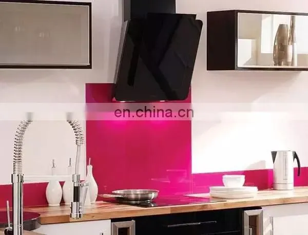 High goss 575mm silk screen printing glass splash backs for kitchen