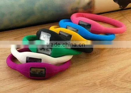 Digital watch, hot sale snap strap led watch, attractive silicon watch