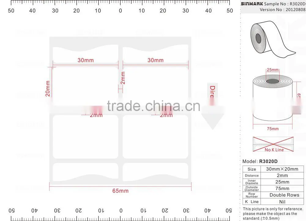 SINMARK R3020D. N4500 safety anti radar number sticker