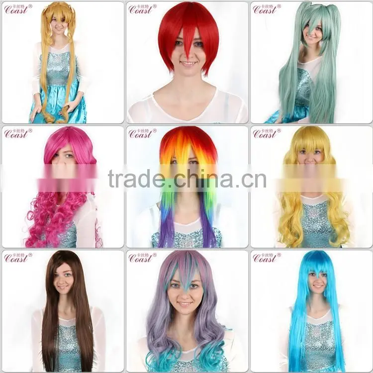 blond two ponytail Sailor Moon cosplay wig 100cm