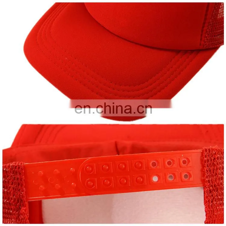 Promational Foam Blank Truck Cap Custom 6 Panel Trucker Mesh Embroidery Patch Trucker Hat Cap