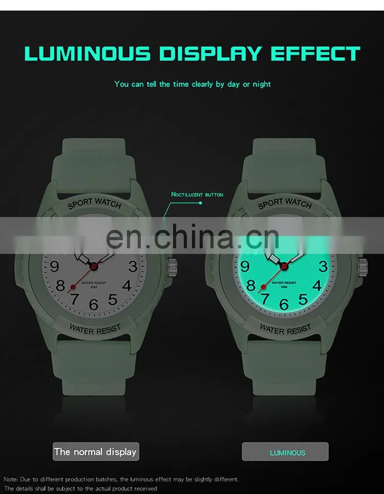 Sanda 6018 Casual Men Brand Quartz Wrist Watches Aanlog Luminous Resin Strap Water Resistant Fashion Men Hand Watch