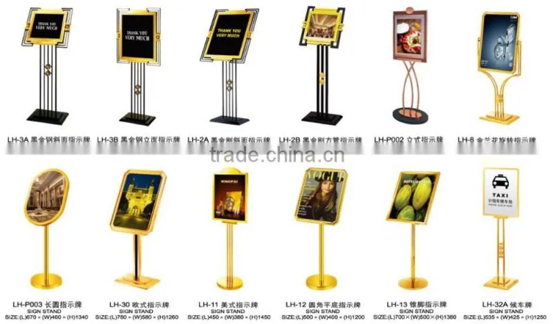 LED display stand sign/Stainless steels floor stand/Light Emitting Diode pop board_advertising stand signs