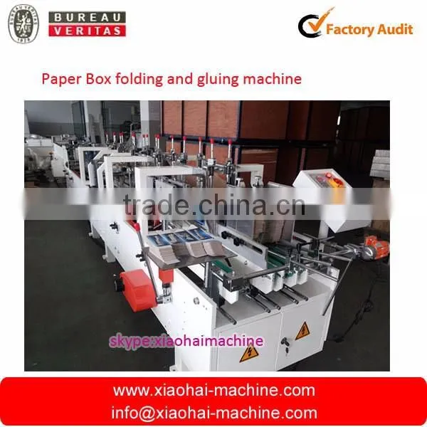 Automatic French Fry Box Folder Gluer Machine / Automatic crash lock bottom Folding Machine