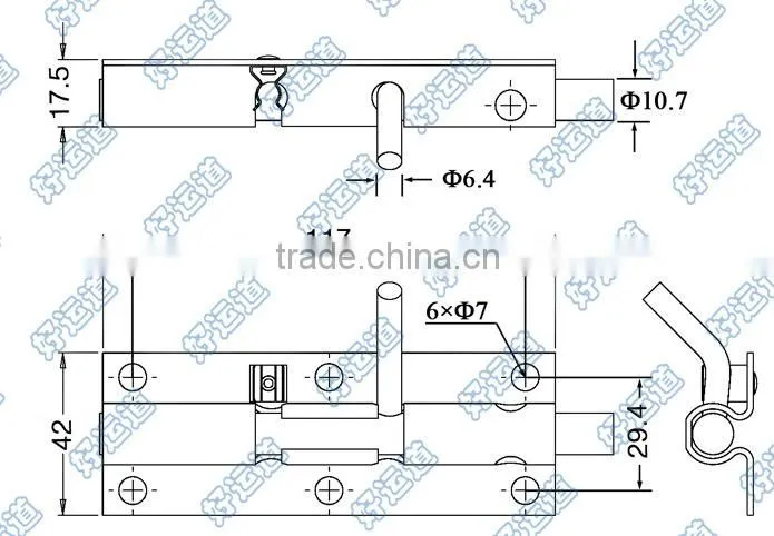 02420 Steel Bolt Lathces Trailer parts Trailer hardware