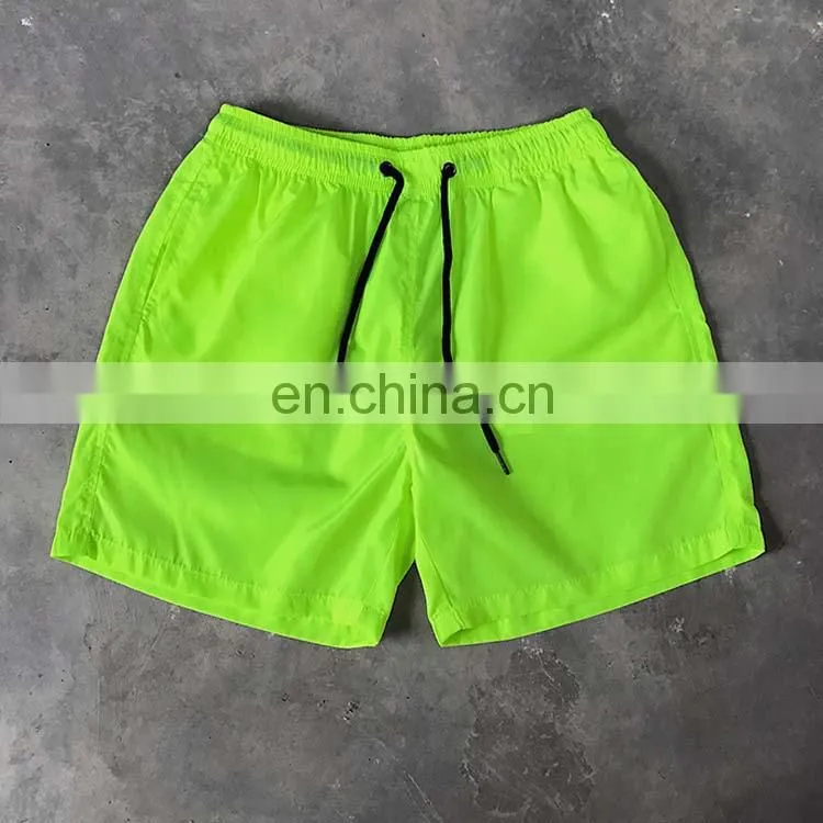 Wholesale Custom Logo Summer Beach Elastic Swimwear Quick Dry Mens Swim Shorts With Pocket