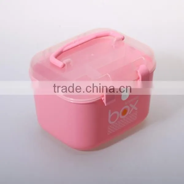 PP rectangle 2layer plastic storage containers with lid