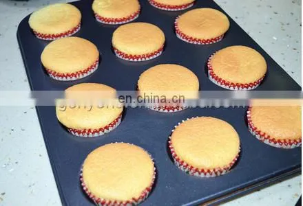 cup cake processing line with bake rotary oven tunnel oven