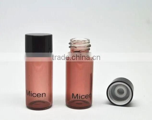 3ml skincare oil glass vial with screw plastic cap