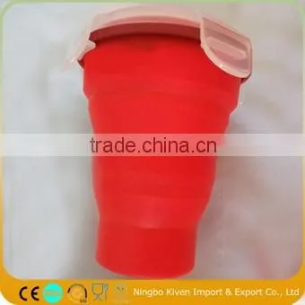 Silicone Squeeze Foldable Leak Proof Reusable Collapsible Water Bottle joyshaker