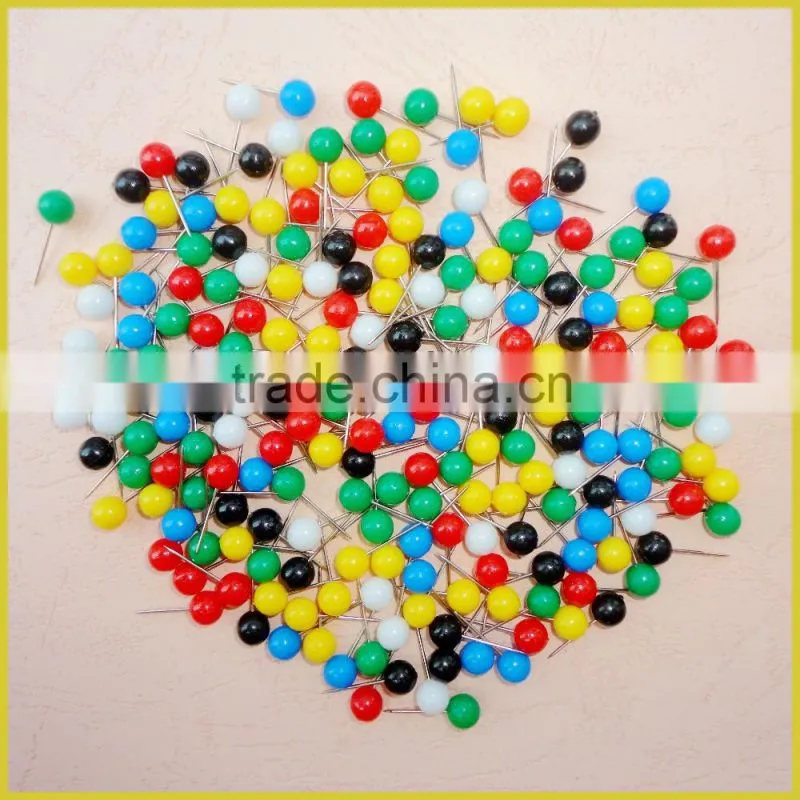Wholesale 80pcs bright color ball head thumb tacks push pins