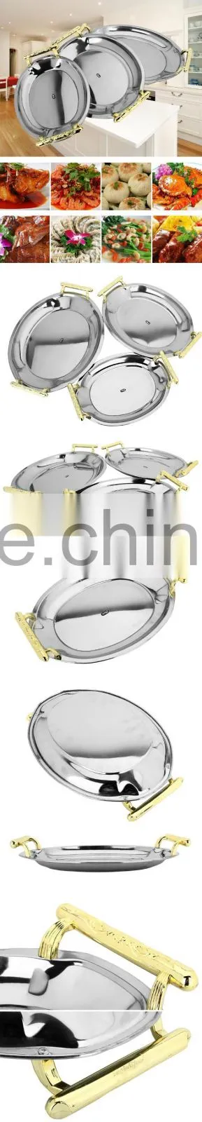 Fashion india wedding decoration tray vintage metal serving tray with handles