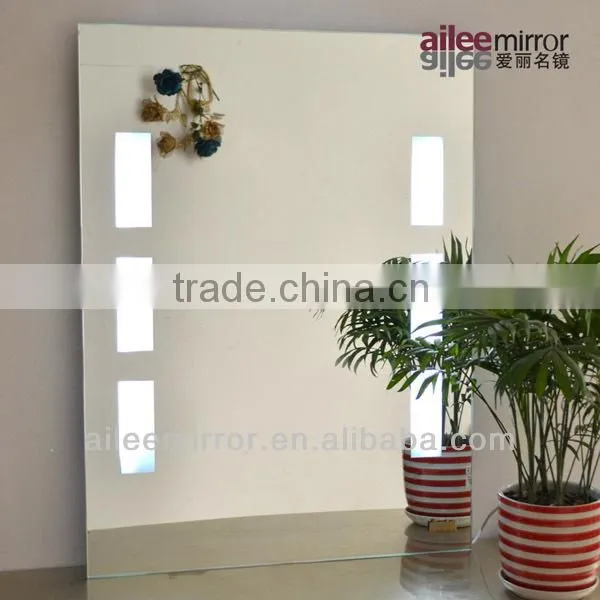Mirror with lights portable aluminium profile glass mirror