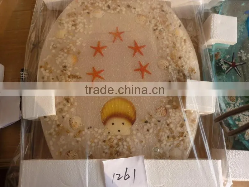 bathroom Transparent polyresin toilet seat cover for