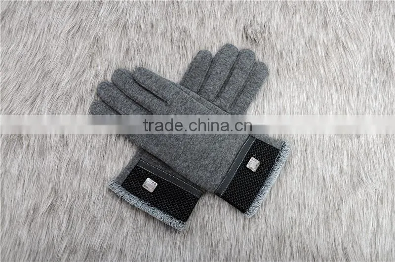 Men's Touch Screen Gloves , Fashion Full Finger Cycling Gloves With Warm fluff