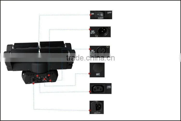 8 eyes led rgbw spider beam moving head stage light