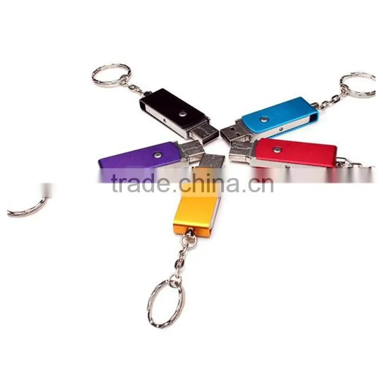 Corporaiton keychain usb flash drive and metal ball pen office gift set