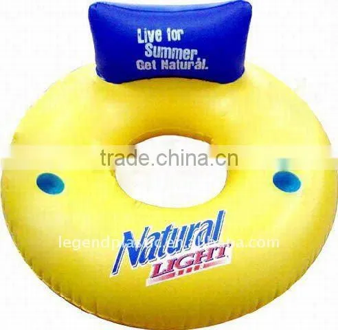 inflatable kids play swimming ring with glass holder