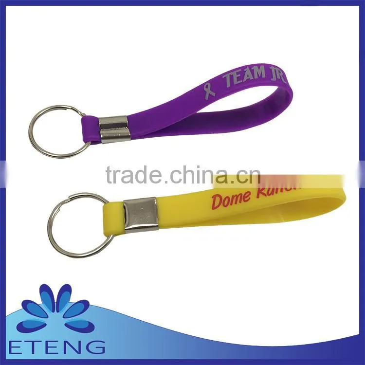 Promotion gifts custom printed silicone keyring