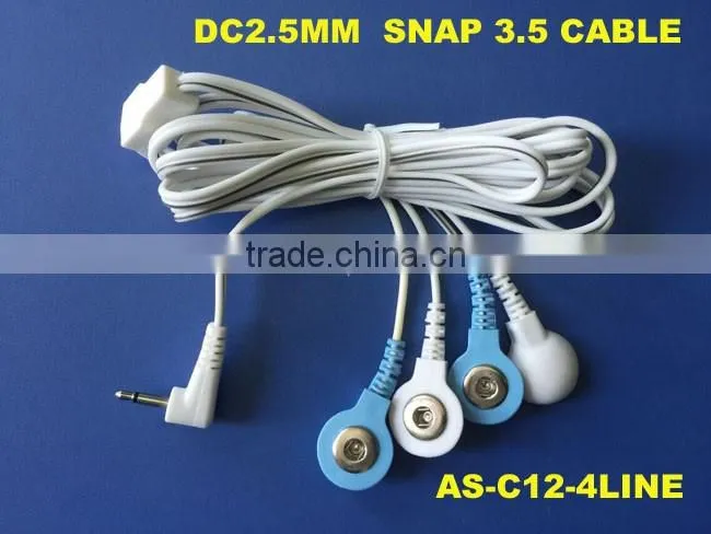 2.0mm pin leads digital tens wires replacement tens lead cable ,tens wire