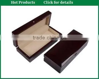 Cherry wood pen box with transparent window