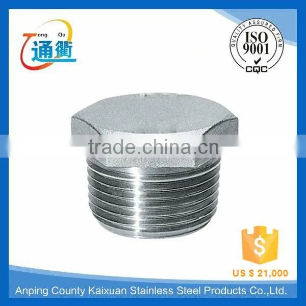 casting male stainless steel 304 3/4 npt plug
