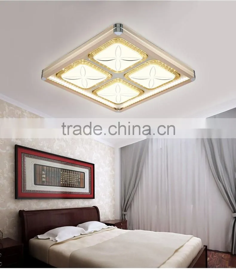 2016 New Design led ceiling light dimmer square 750X750mm 60WX2