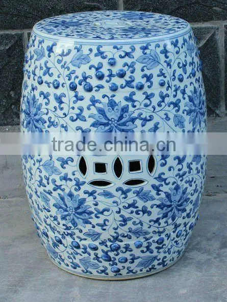 Chinese antique blue and white Porcelain stool