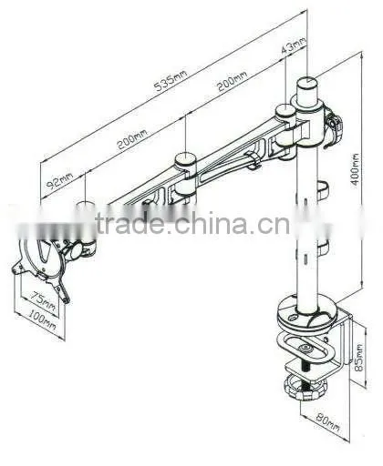 Silver LCD TV Stand