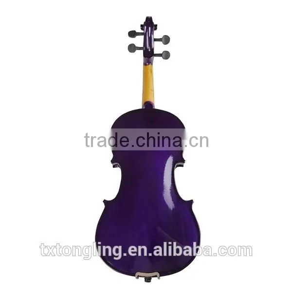 (TL001-1A) Colorful Violins With Cases OEM Purple Colored Violins
